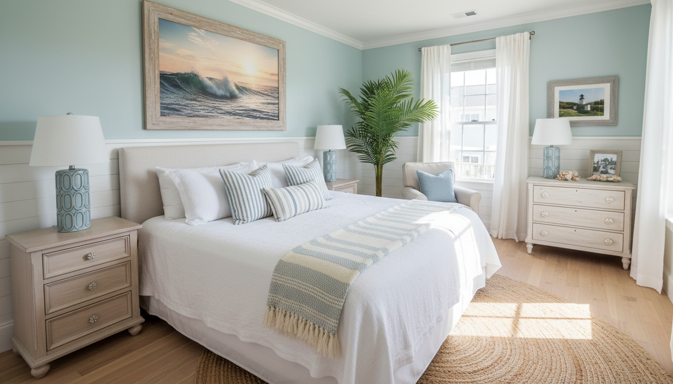 Furnished seasonal rental bedroom