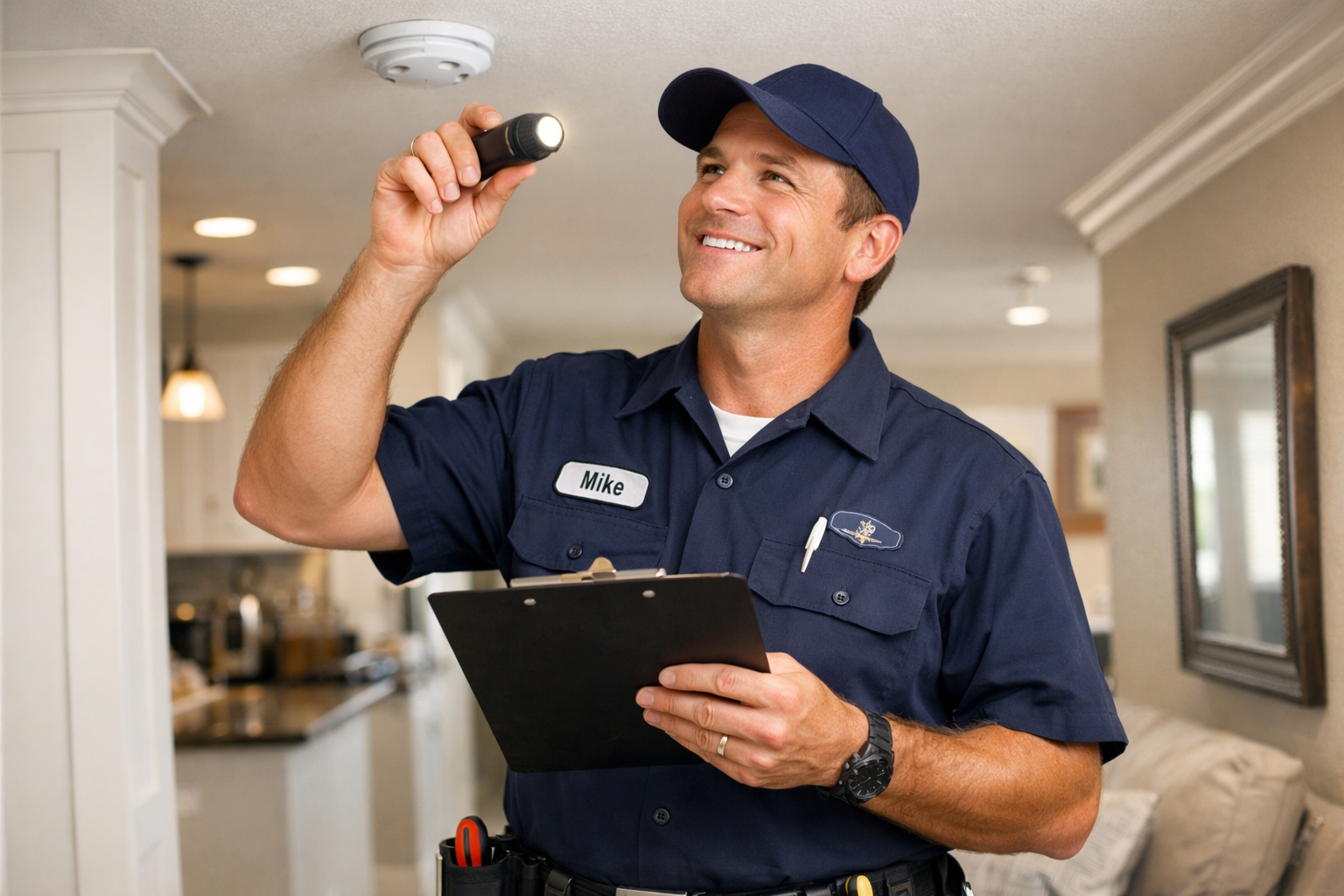Maintenance worker handling property repairs