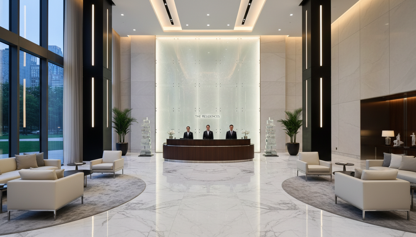 Condo lobby interior
