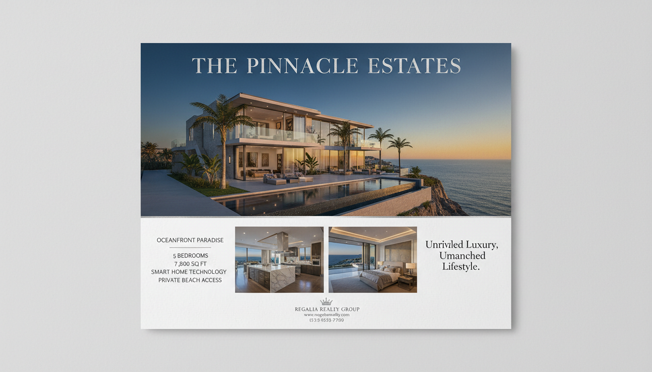 Showcase listing and property marketing collateral